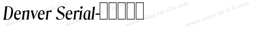 Denver Serial字体转换